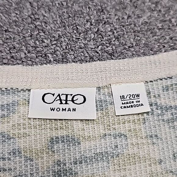 CATO Women's Thermal Top Size 18/20 Sublimination Print Long Sleeve Lightweight - Picture 3 of 9